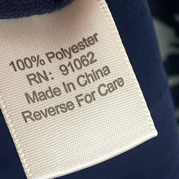 Standards and Practices Chiffon Camo High Low Dress Plus Size 2X Navy Blue - Picture 6 of 11